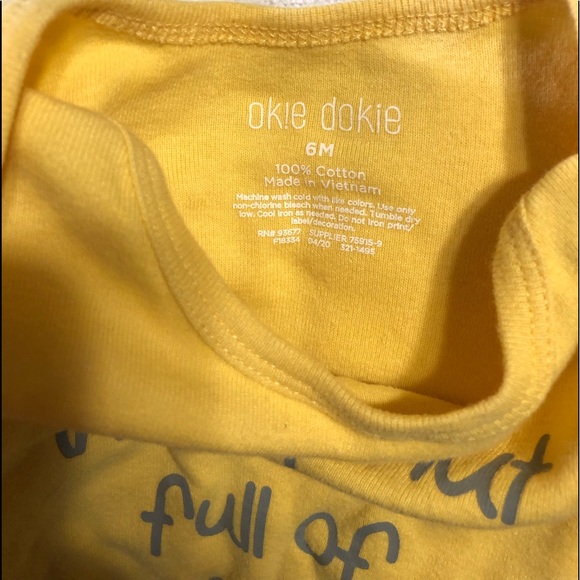 Okie Dokie yellow Onsie - Picture 3 of 3